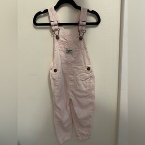 Toddler pink overalls